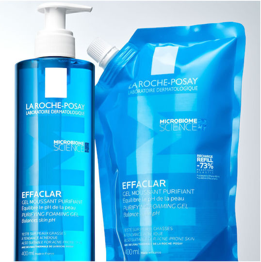 La Roche Posay Effaclar Gel zur Gesichtsreinigung gegen Unvollkommenheiten & Kontrolle der Fettigkeit Refill 400 ml