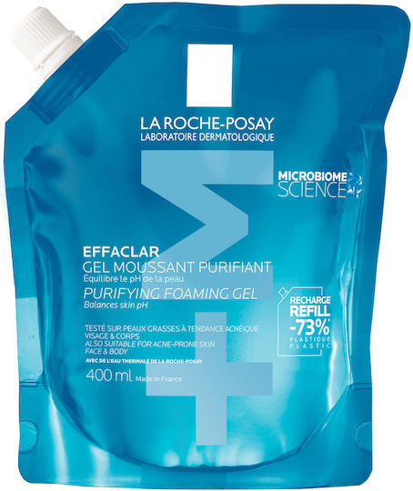 La Roche Posay Effaclar Gel zur Gesichtsreinigung gegen Unvollkommenheiten & Kontrolle der Fettigkeit Refill 400 ml