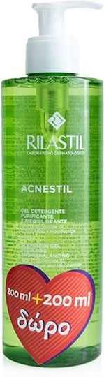 Rilastil Acnestil Gel Καθαρισμού Προσώπου Κατά των ατελειών & Έλεγχο λιπαρότητας 400ml