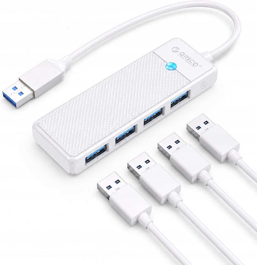 Orico USB Hub 4 Ports USB 3.0 with USB-A Connection White