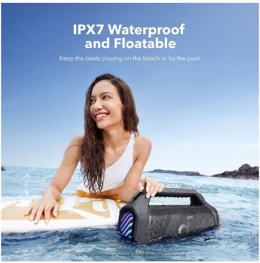 Anker Soundcore Boom 2 Plus Neue Version Wasserfestes Bluetooth Lautsprecher 140W mit Betriebszeiten bis zu 20 Stunden Schwarz