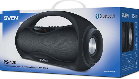 Sven PS-420 Bluetooth-Lautsprecher 12W mit Radio und Akkulaufzeit bis zu 10 Stunden Schwarz
