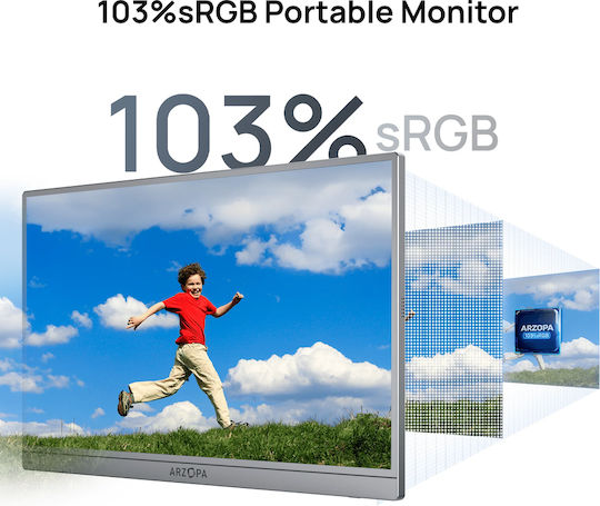 Z1C Plus IPS HDR Portable Monitor 17.3" FHD 1920x1080 Grey