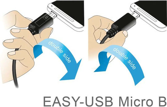 DeLock Regular USB 2.0 to Micro USB Cable Black 3m 83857 1 Piece