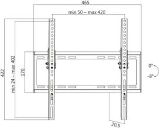LogiLink BP0037 BP0037 Wall TV Mount up to 55" and 35kg
