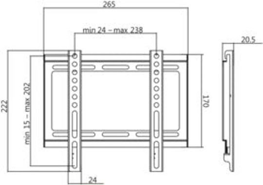 LogiLink BP0034 BP0034 Wall TV Mount up to 42" and 35kg