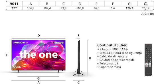 Philips Smart Fernseher 75" 4K Ultra HD QLED The One HDR (2026)