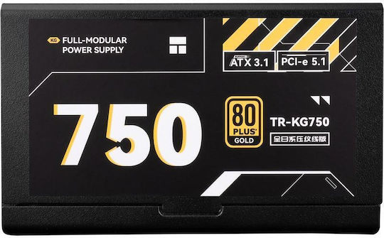 Thermalright 750W Μαύρο Τροφοδοτικό Υπολογιστή Full Modular 80 Plus Gold (TR-KG750-sleeved)
