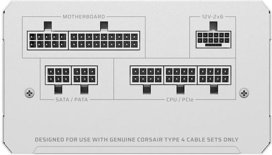 Corsair RM850e 850W Alb Sursă de Alimentare Complet Modulară 80 Plus Gold
