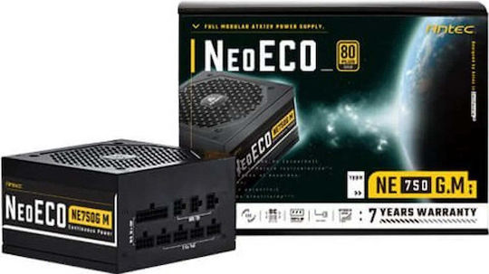 Antec NeoEco NE750G M 750W Black Computer Power Supply Full Modular 80 Plus Gold