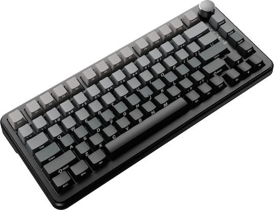 Ajazz AK820 Max Plus Ασύρματο Gaming Μηχανικό Πληκτρολόγιο 75% με White Birch διακόπτες και RGB φωτισμό (Αγγλικό US) Gradient Gray