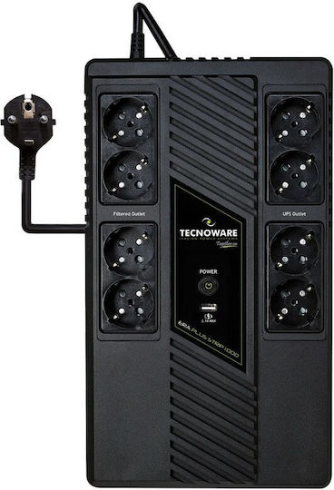 Tecnoware Tecnoware UPS Line-Interactive 1000VA 700W με 8 Schuko Πρίζες