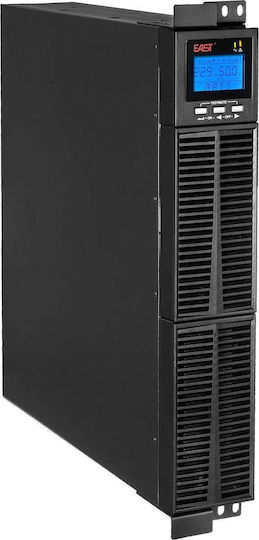 East AT-UPS1000RT-RACK Unitate UPS On-Line 1000VA 900W cu 2 Prize Schuko