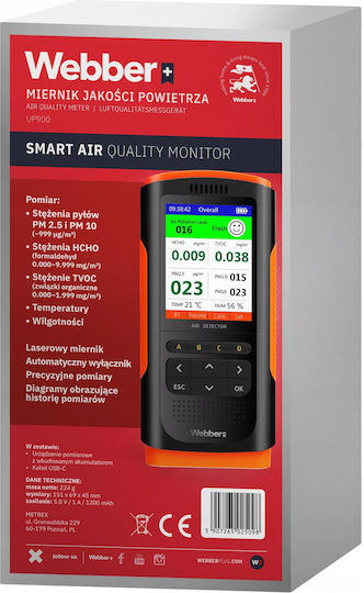 Webber Μετρητής Αερίου PM2.5