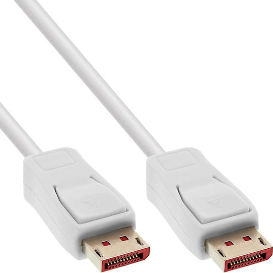 InLine Кабел DisplayPort мъжки - DisplayPort мъжки 0.5m Бял