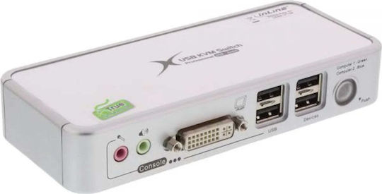 InLine 61602C KVM & Data Switch with DVI / USB