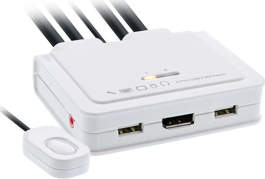 InLine KVM & Data Switch with USB-C / DisplayPort / Audio / USB / USB 2.0