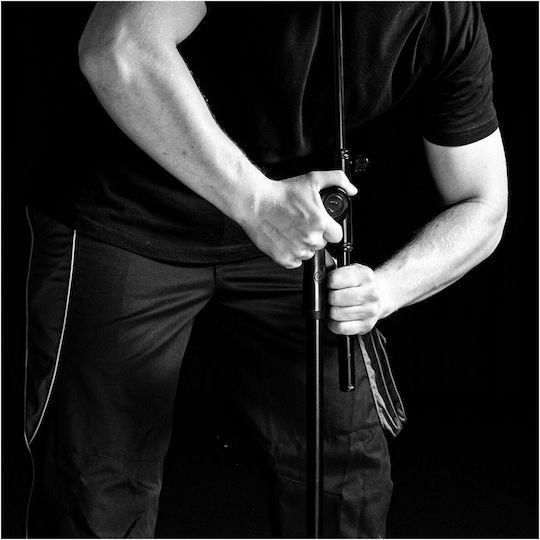 Gravity Floor Microphone Stand TMS4322B in Black Color
