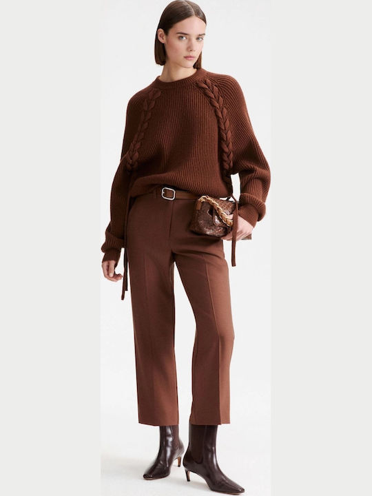 Damen Stoffhose in Slim Passform Karamell