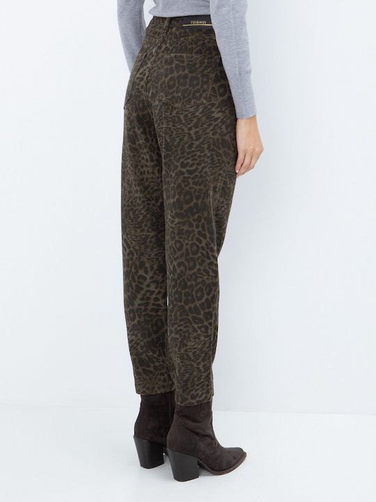 High-Rise Women's Jeans in Regular Fit Brown