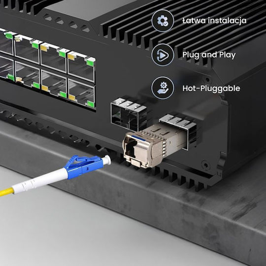 Extralink Transceiver EX.15111 SFP+ Fibră Monomod (SMF) 1 Bucată