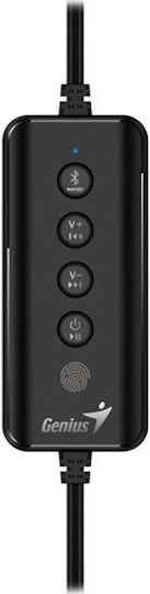 Genius 200BT Kabellose Computerlautsprecher 5.1 mit RGB-Beleuchtung und Bluetooth Leistung 4W in Schwarz Farbe