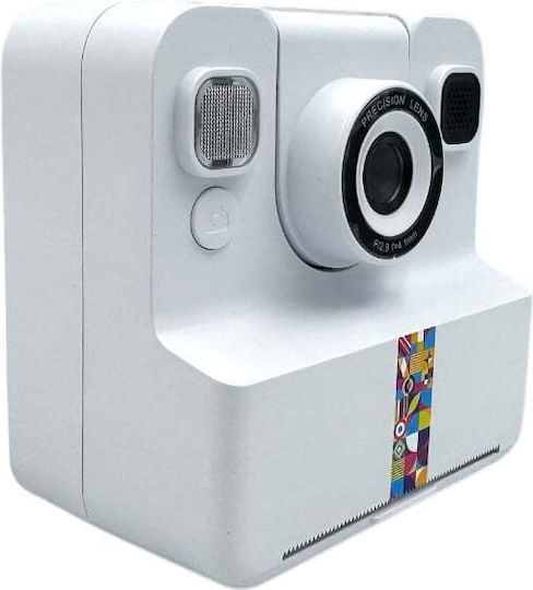 0FFERS42 Cameră Foto Pentru Copii 24MP Full HD (1080p) Cu Imprimare Termică Albă