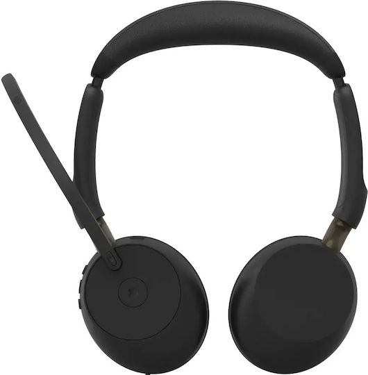 Evolve3 65 Stereo Link 390a MS Stand Wireless On Ear Multimedia Headphones with Microphone and Bluetooth Connection