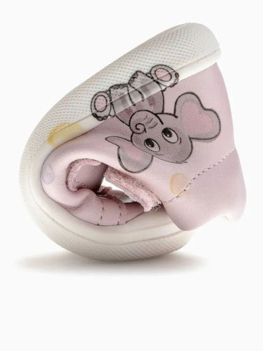 Παιδικά Sneakers High με Σκρατς Ροζ