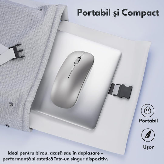 Mouse Bluetooth Ergonomic Wireless Gri Deschis