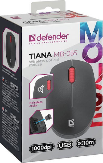 Defender Tiana MB-055 Kabellose Ergonomische Maus Schwarz
