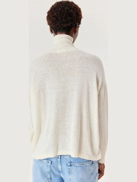 Women's Long Sleeve Cotton Sweater Ecru