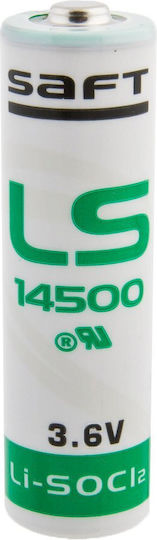 Saft LS-14500 με Λαμάκια Μπαταρία Λιθίου AA 3.6V Μιας Χρήσης (High Performance) 1τμχ