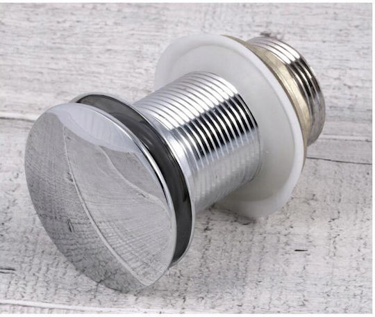 Brass Sink Stopper with Overflow, 66 mm Outlet and 8 cm Length Bronze