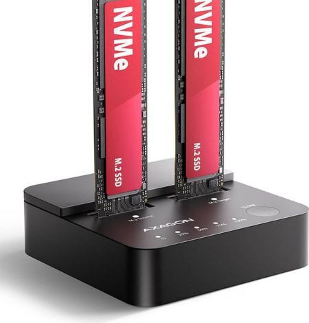 Axagon Докинг станция за твърди дискове SATA с връзка USB-C / Thunderbolt / USB 3.2 (ADSA-M2C22L)