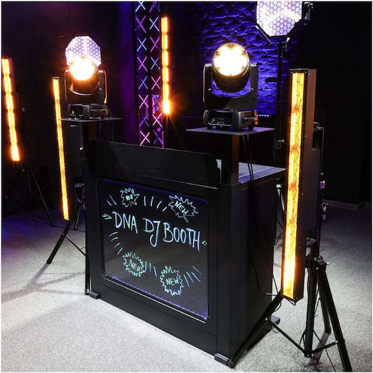 Dna Cabină DJ Cu Masă Suport DJ Masă Iluminată