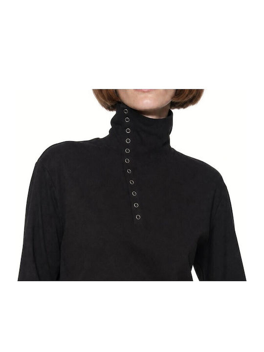 Women's Cotton Long Sleeve Blouse Nero