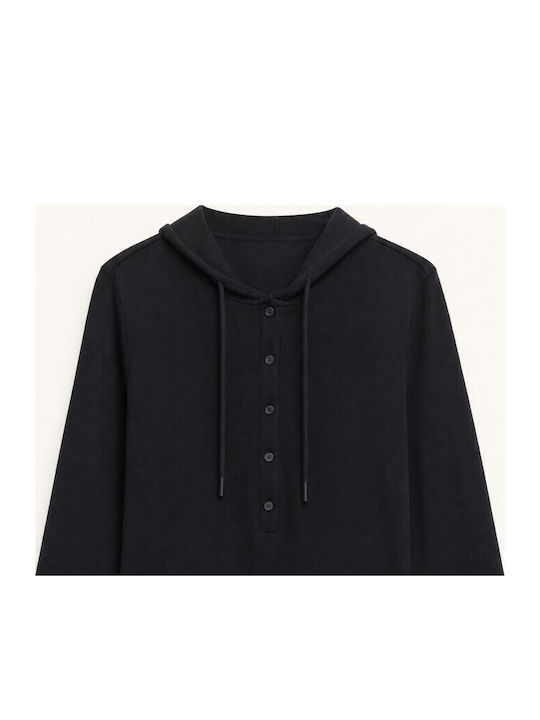 Women's Long Sleeve Hooded Sweater Nero