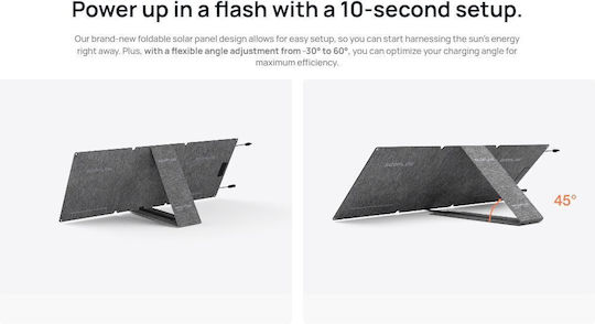 EcoFlow Αναδιπλούμενο Ηλιακό Panel Φορτιστής 60W (Φορητών Συσκευών)