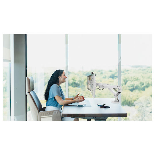 Ergotron Suport de Birou pentru 2 Monitoare până la 27" cu Braț Albă (45-686-290)