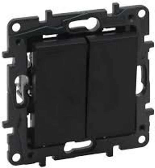 Legrand Niloe Step Χωνευτός Διακόπτης Τοίχου χωρίς Πλαίσιο Μαύρος