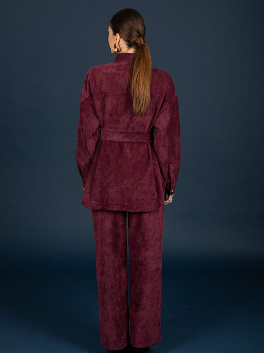 Long Sleeve Women's Shirt Aubergine
