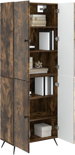 Bookcases Smoked Oak Wood (2 pcs) 69x34.5x180 cm