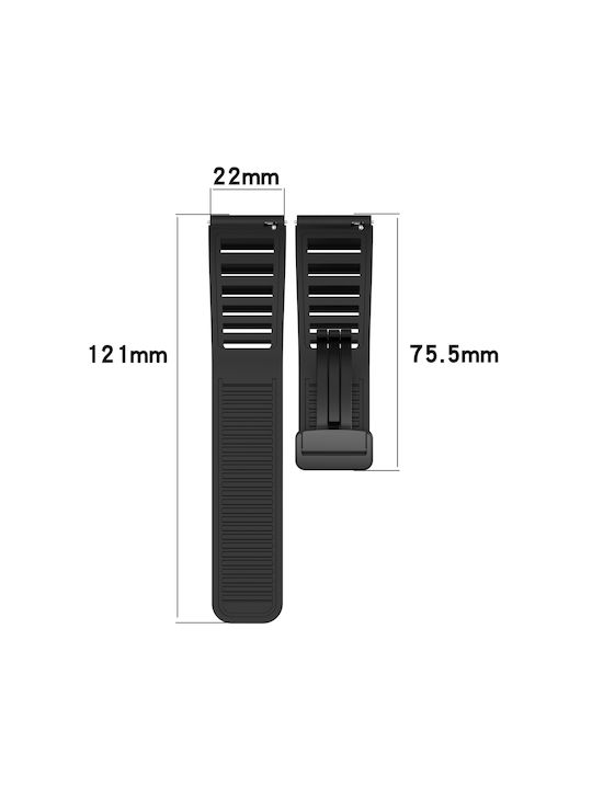 Каишка за Garmin Forerunner 255 265 Vivoactive 4/venu 2 22mm Силиконова Релефна С Магнитно Закопчаване Starlight