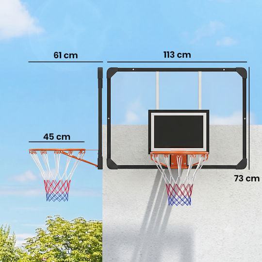 Sportnow Basketball Hoop with Backboard 113 x 73cm and Net