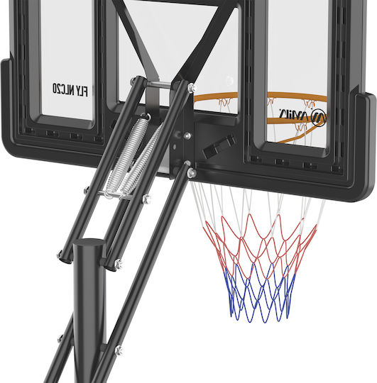AMILA Set Fly Nlc20 Basketballkorb mit Ständer und Höhenverstellbar 245-305 cm