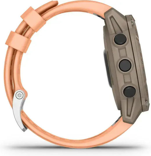 Garmin Descent G2 45 mm Smartwatch Rezistent la Apă cu Monitor de Ritm Cardiac (Paloma cu Shell Pink - Large)