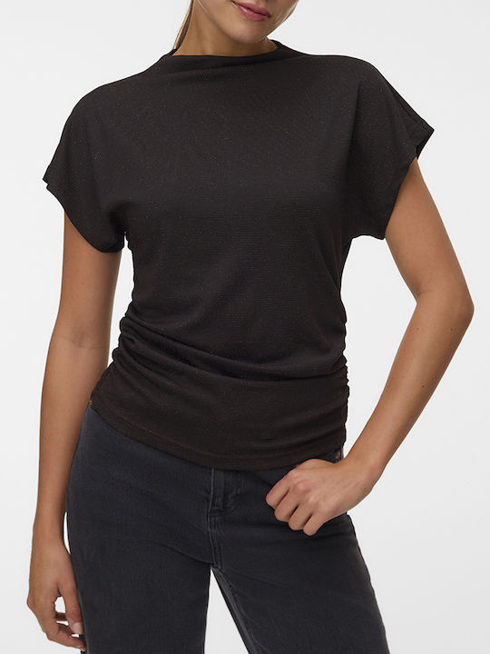 Vero Moda Vero Moda Damen Kurzarmbluse Chocolate