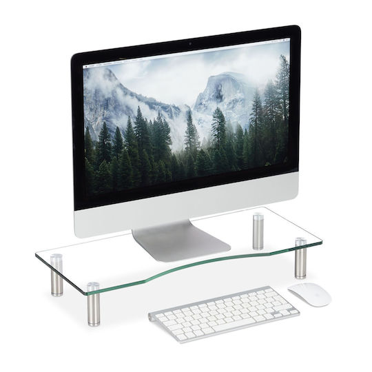 Relaxdays Suport de Birou pentru Monitor Transparent (10027844_535)