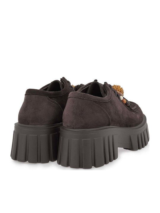 Mocasini de damă din Suede, de culoare maro